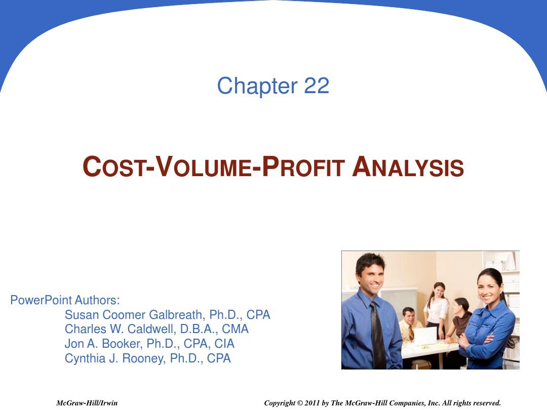 Chap22 Cost-Volume-Profit Analysis
