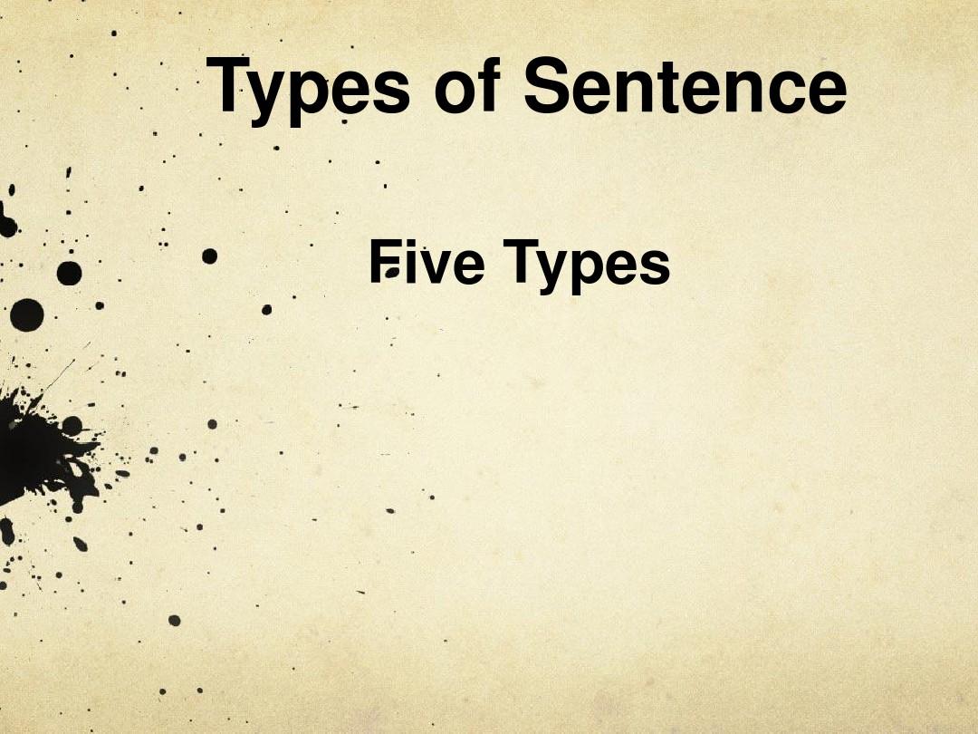 5 types of sentence