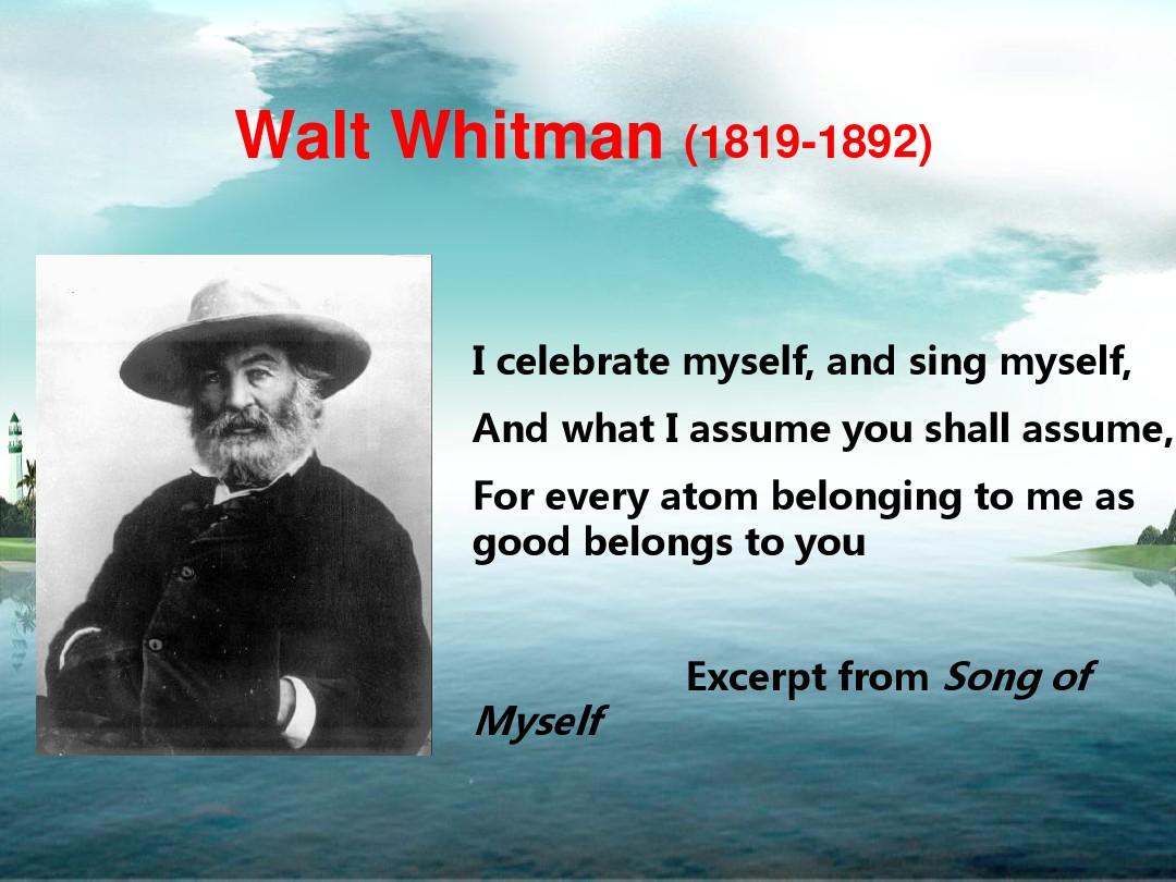 Walt Whitman  沃尔特·惠特曼 英美文学