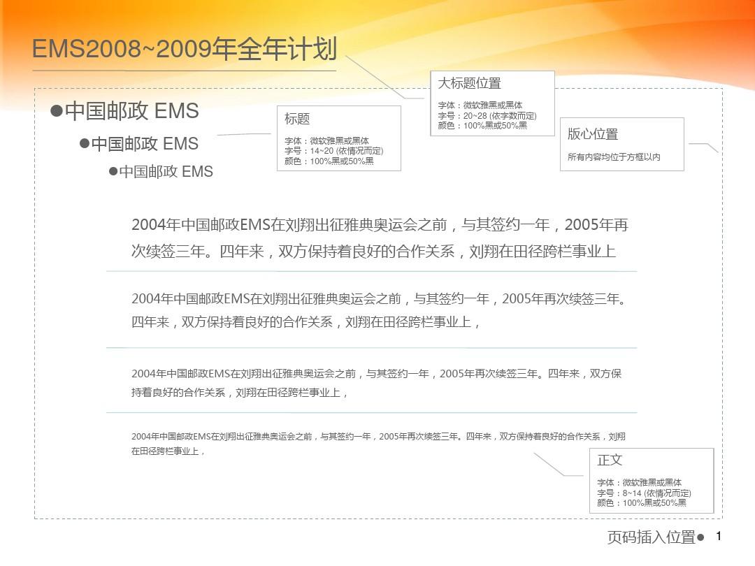中国邮政速递物流PPT模板