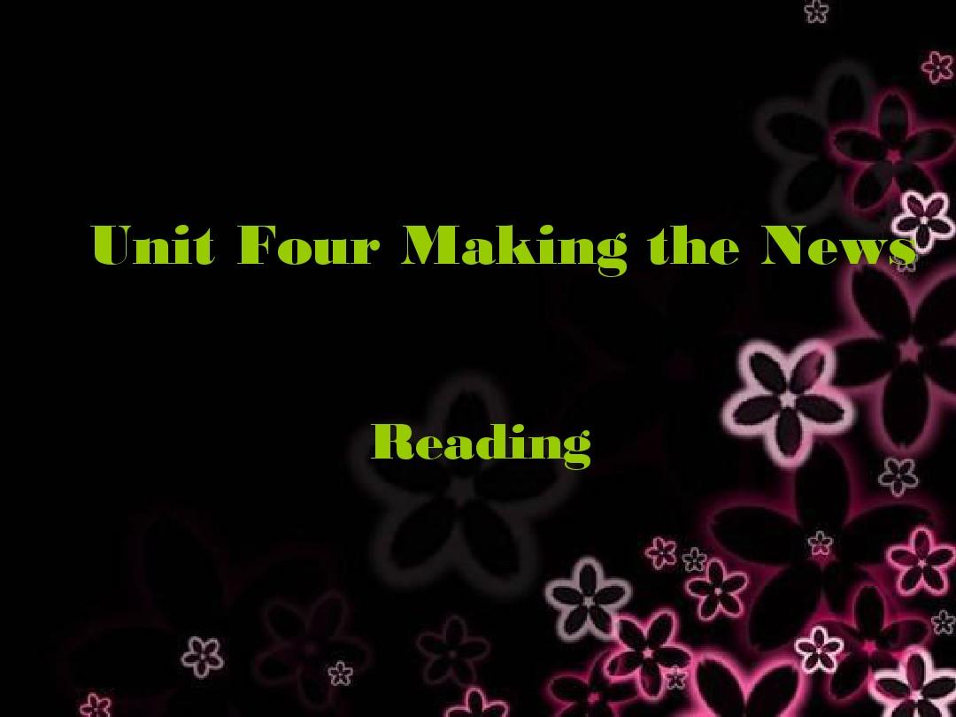 book5 unit4 —— warming up&reading