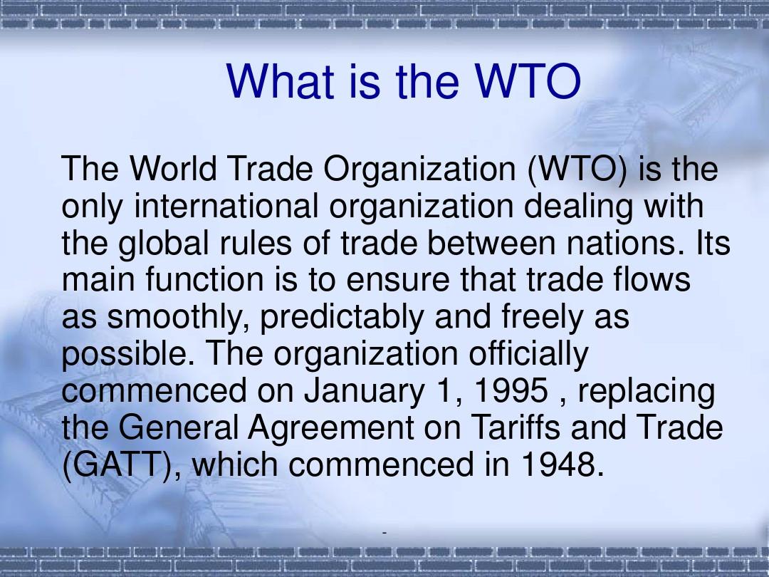 WTO_世界贸易组织英文介绍ppt