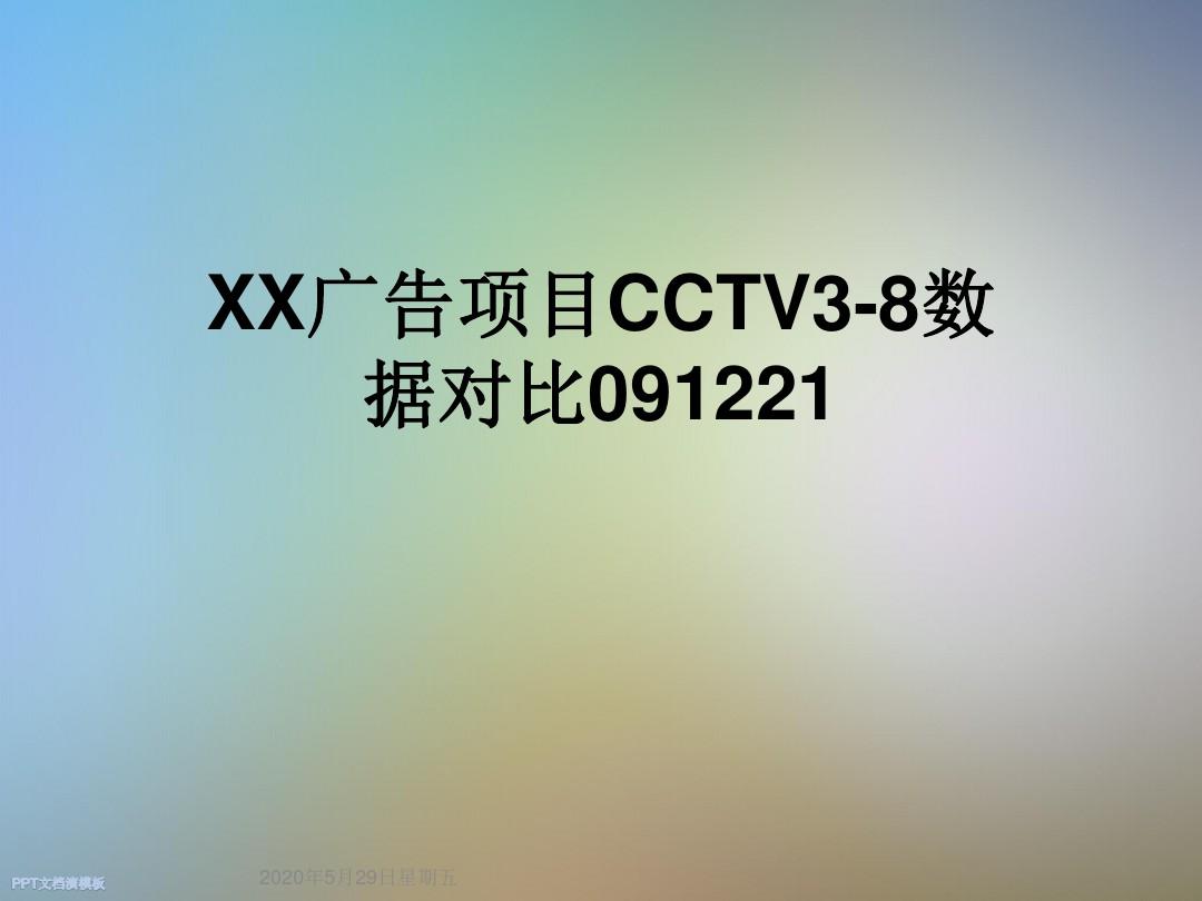 XX广告项目CCTV3-8数据对比091221