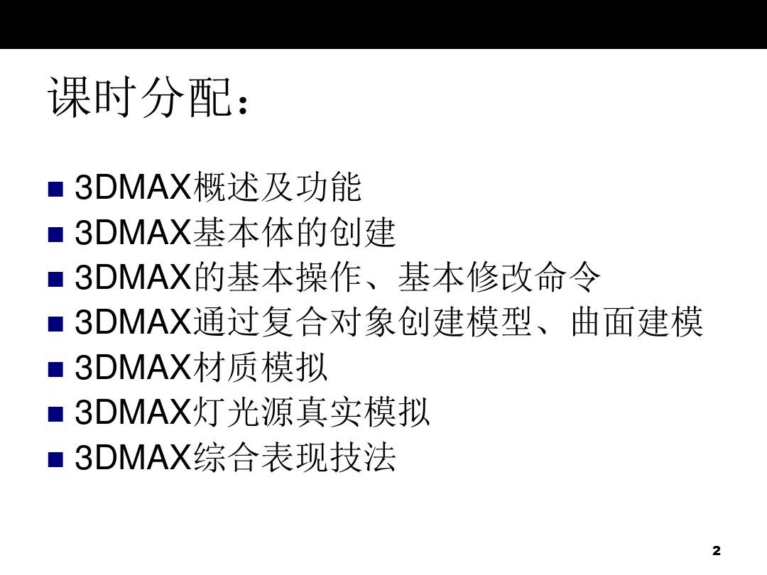 3Dmax基础教程ppt课件