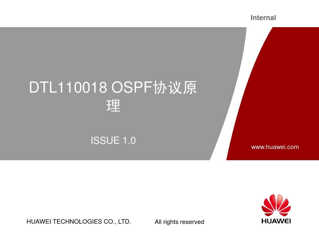 DTL110018 OSPF协议原理