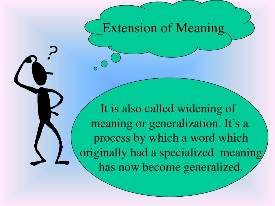 Extension of meaning