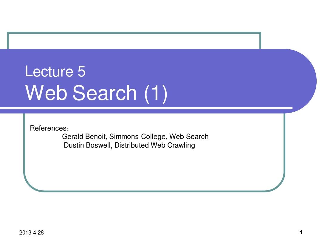 网络信息检索 Web Search