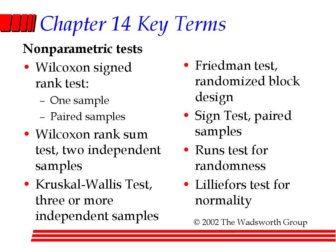 Ch14 Nonparametric Methods(商务统计导论-英文版)