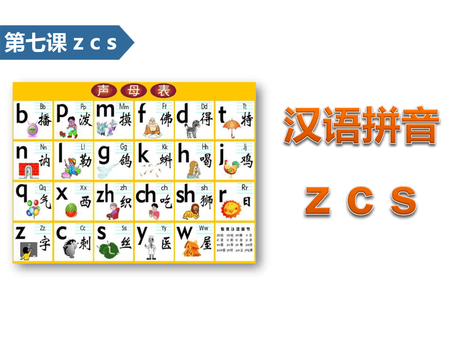《zcs》汉语拼音PPT