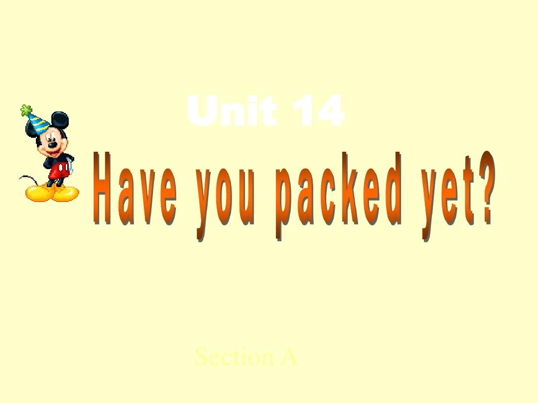 最新人教版九年级英语下册Unit14 Have you packed yet单元复习课件
