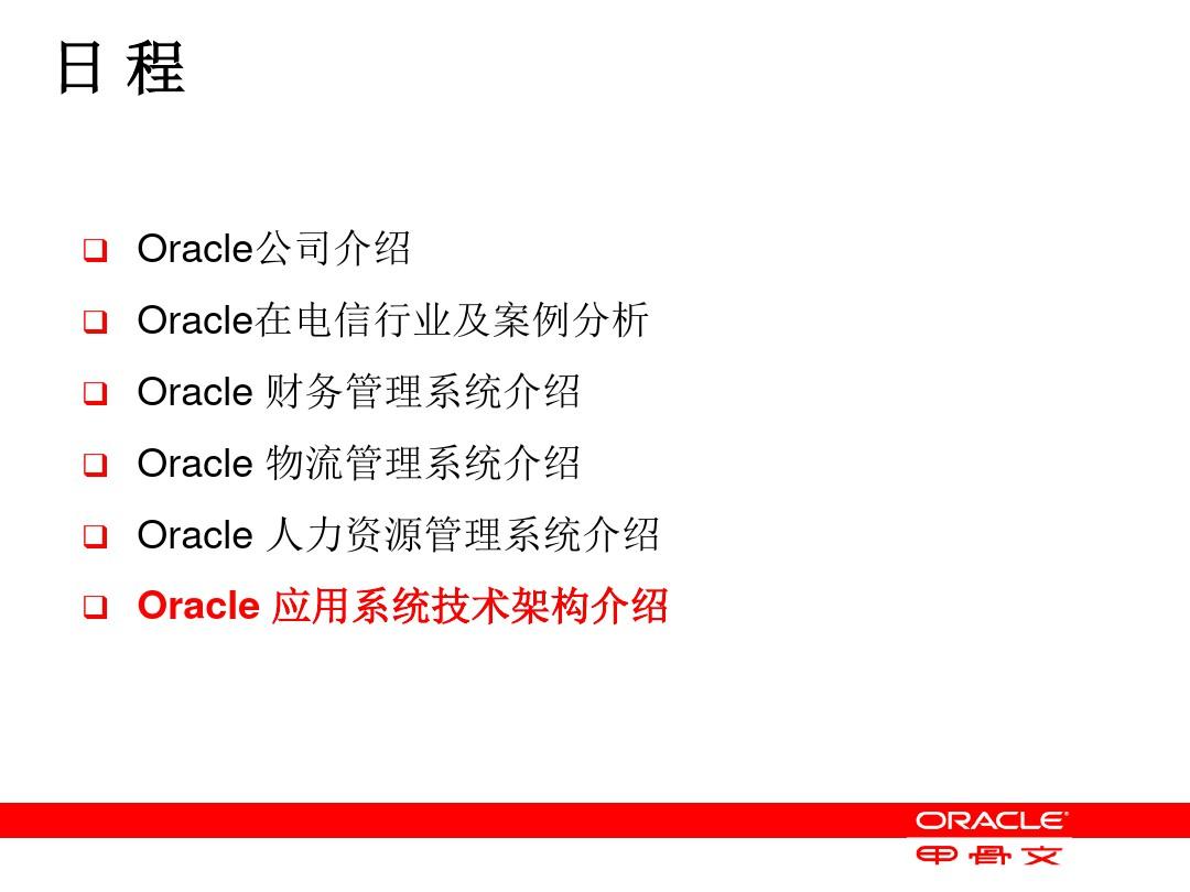 Oracle ERP 系统核心技术架构