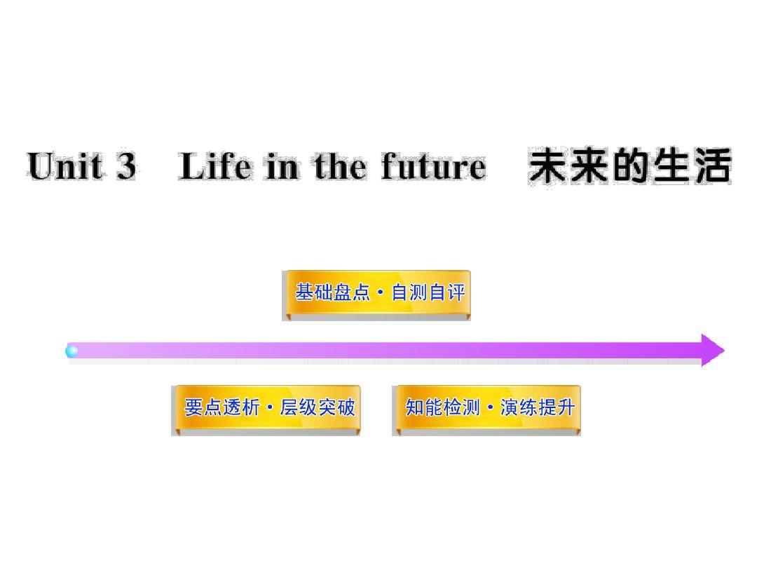 2013届高中全程复习方略 必修5 Unit3《Life in the future》