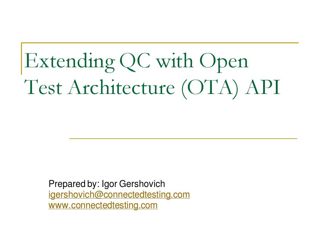 QC OTA presentation