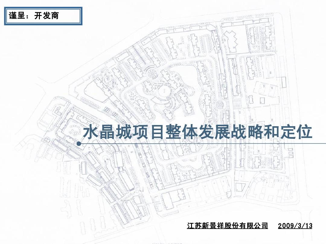 新景祥+水晶城项目整体发展战略和定位报告