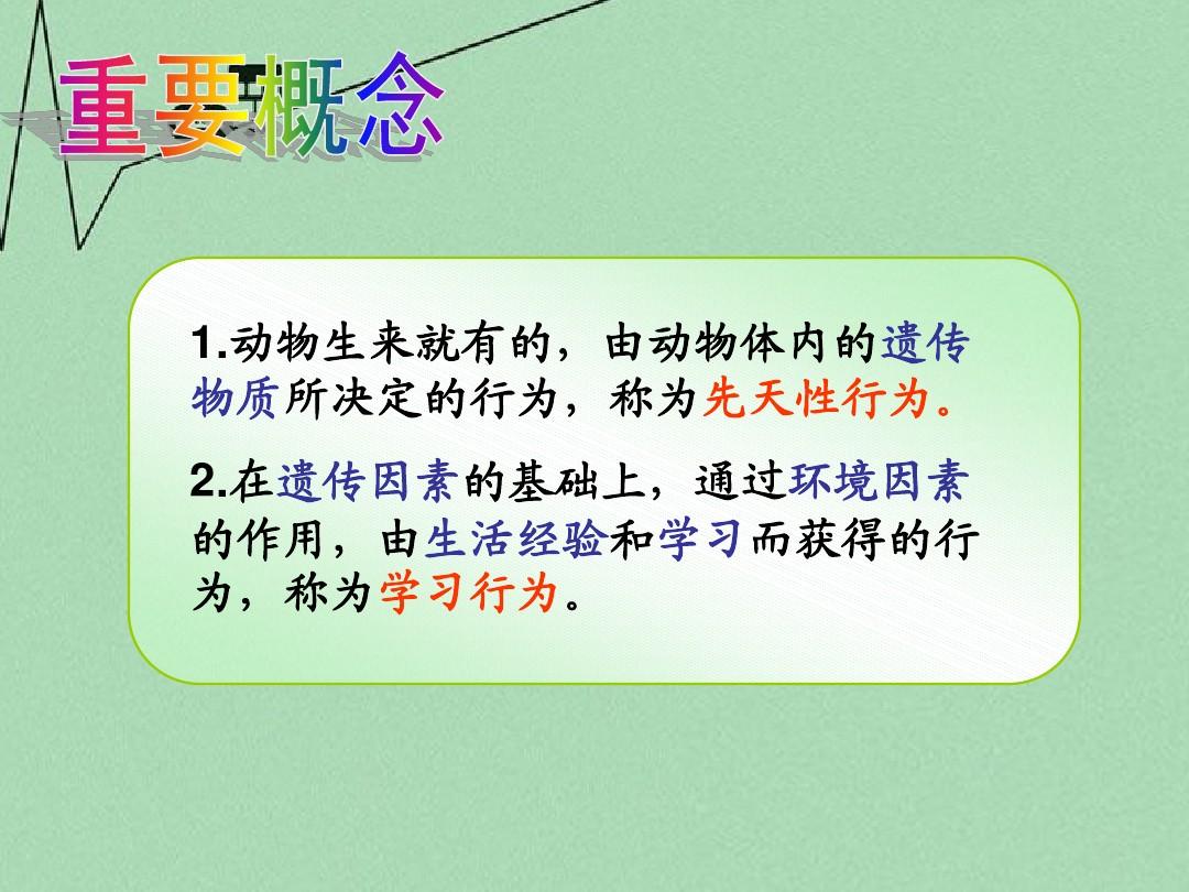 2014年广东省八年级生物上册 5.2.2 先天性行为和学习行为说课课件 (新版)新人教版
