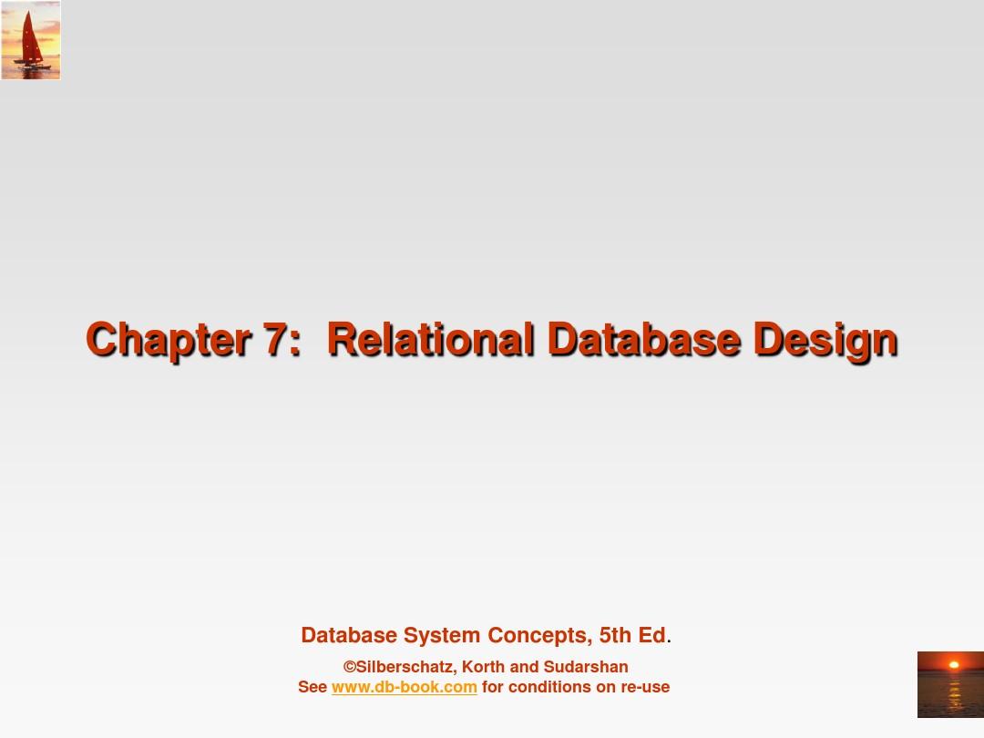 数据库系统概念5e-Chapter_7__Relational_Database_Design