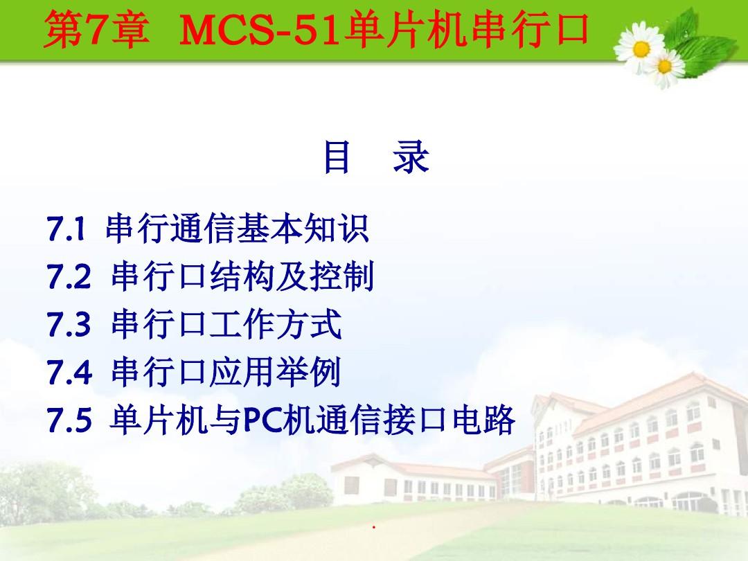 第7章-MCS-51单片机串行口(3学时)ppt课件