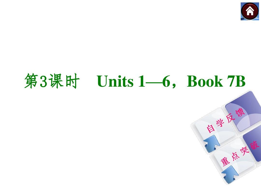 人教版中考英语教材复习课件第3课时(Units1-6,Book 7B)(33页)
