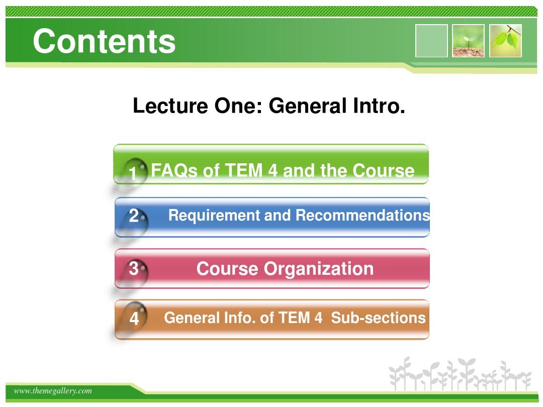 TEM4 Dictation in Lecture One