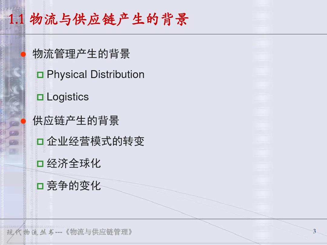 物流与供应链管理课件中文版(同济大学)全套课件