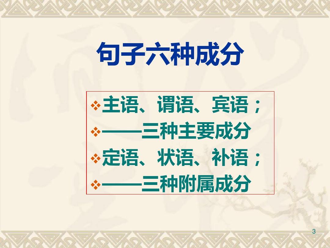 现代汉语句子成分PPT课件