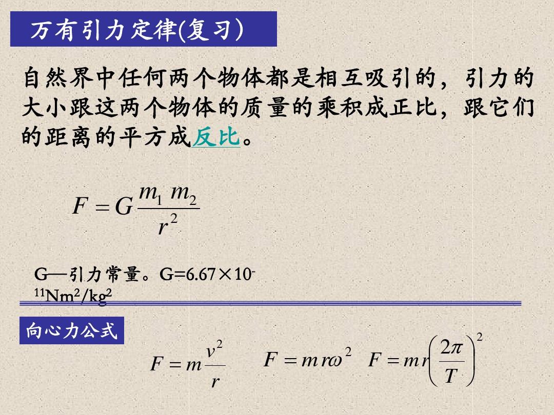 物理粤教版高一年级必修2第三章第2节万有引力定律的应用教学课件