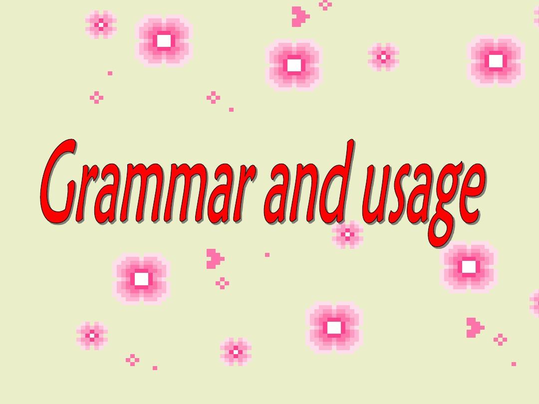 《Unit 3 Tomorrow’s world Grammar and usage1》ppt课件 江苏省启东中学高中英语 必修4