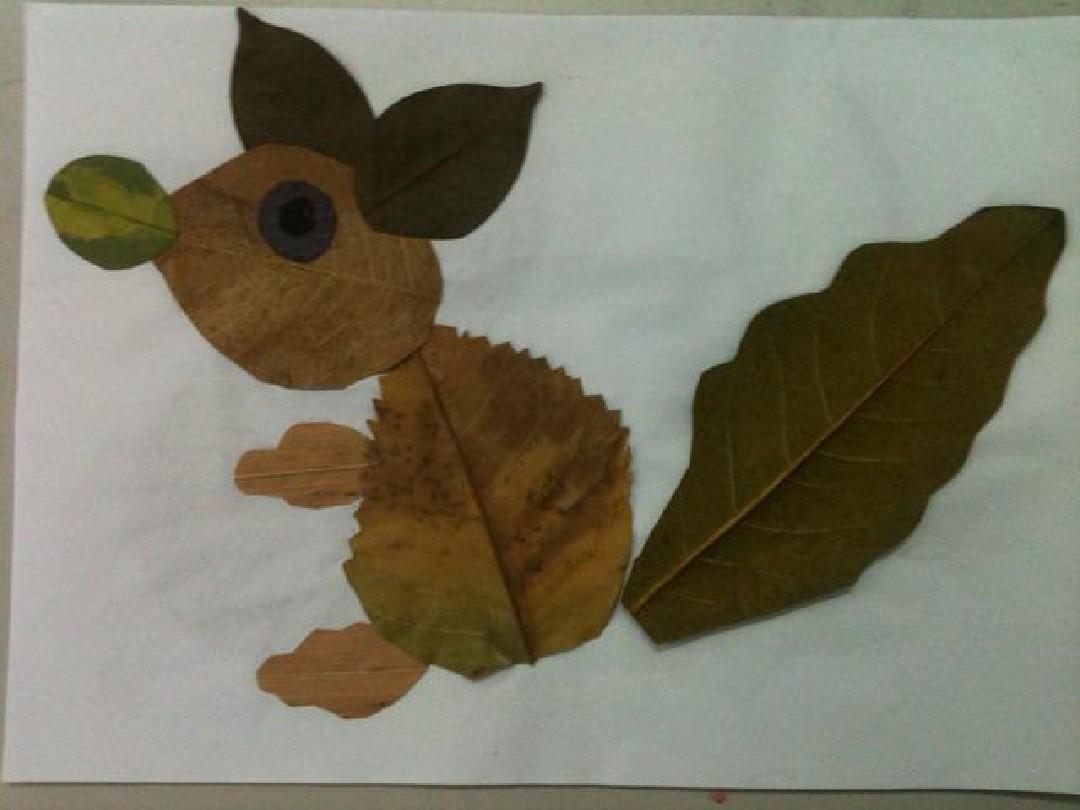 小学手工制作-树叶作品