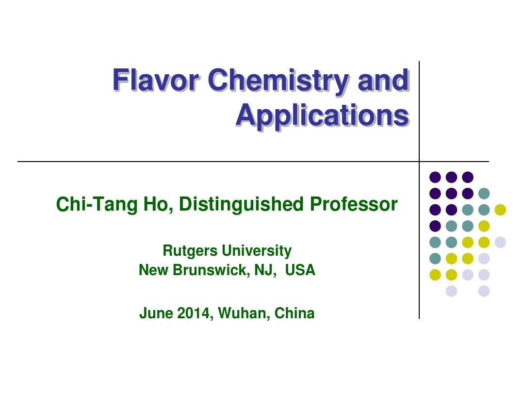 Flavor Chemistry and Applications-Wuhan-2014