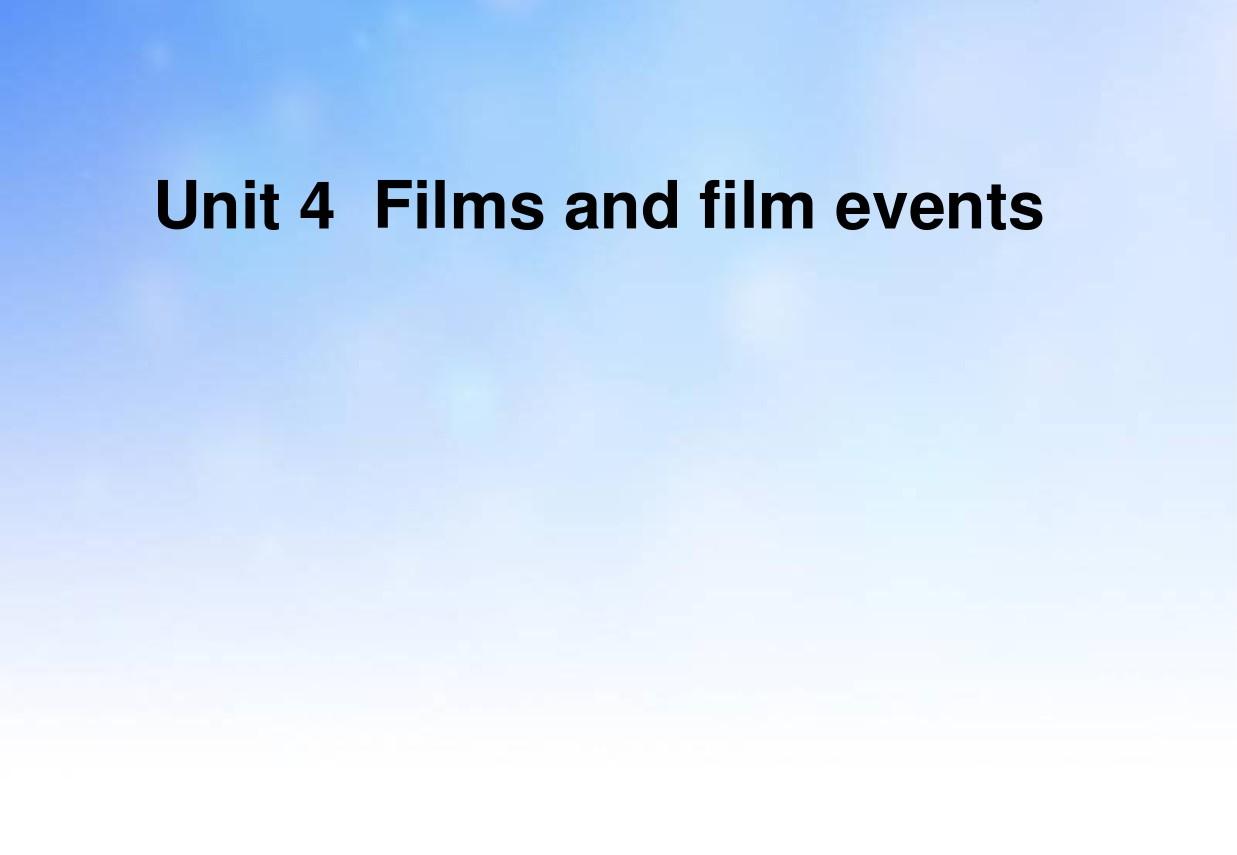 Films and film eventsPPT