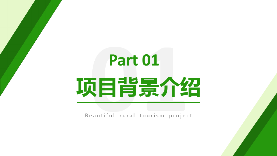 美丽乡村旅游项目规划PPT模板
