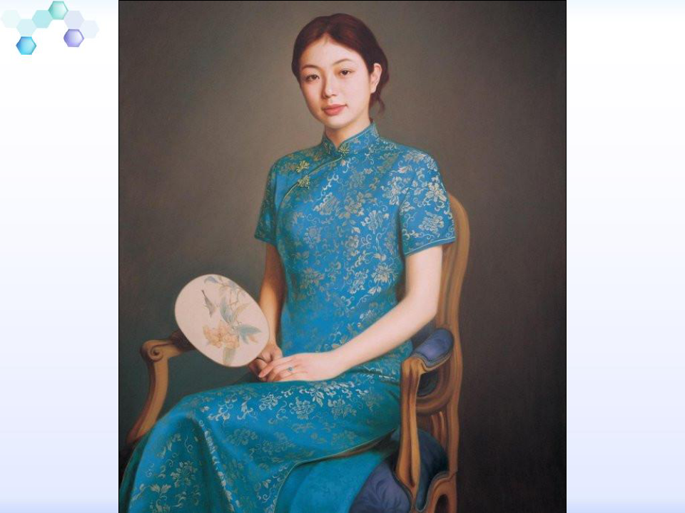 中国旗袍人物油画欣赏