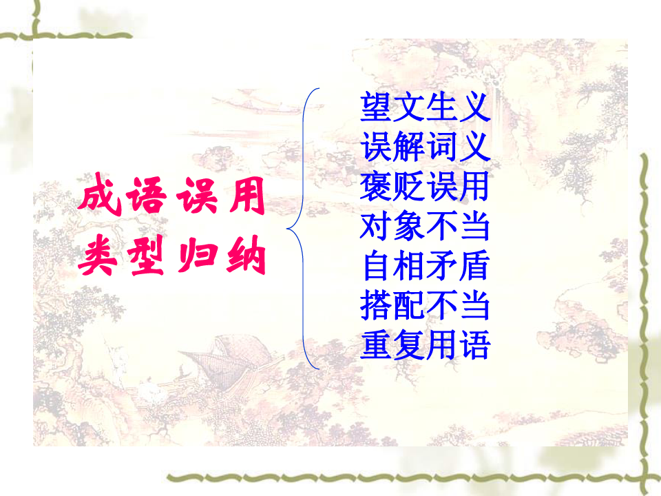 初中语文成语使用复习PPT课件