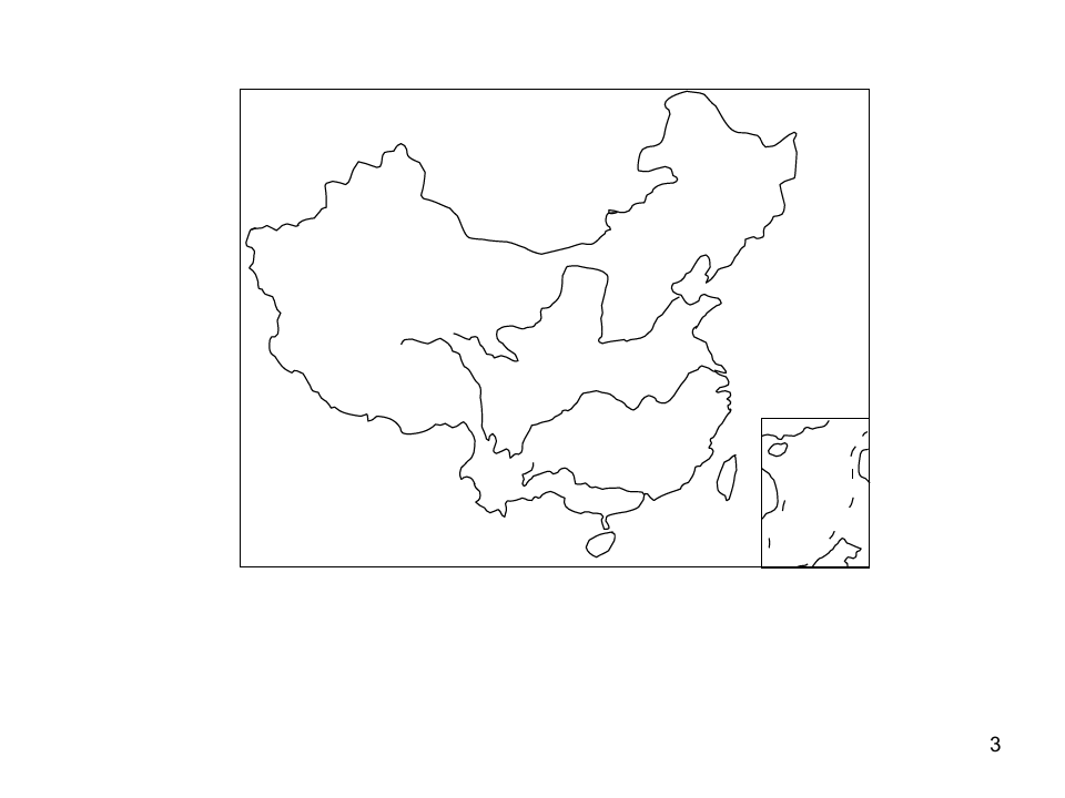 初中地理中国空白地图