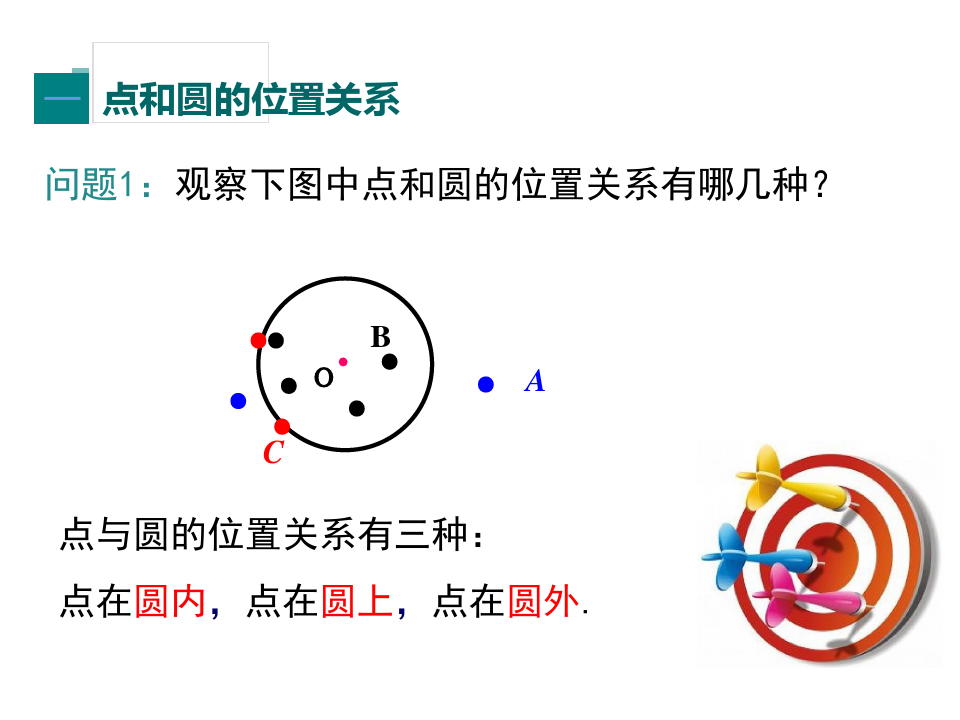 人教版九年级上册数学课件24.2.1点与圆的位置关系(共31张ppt)