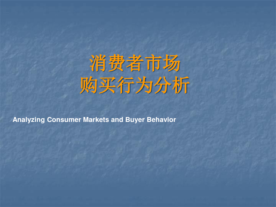 消费者市场购买行为分析PPT30页