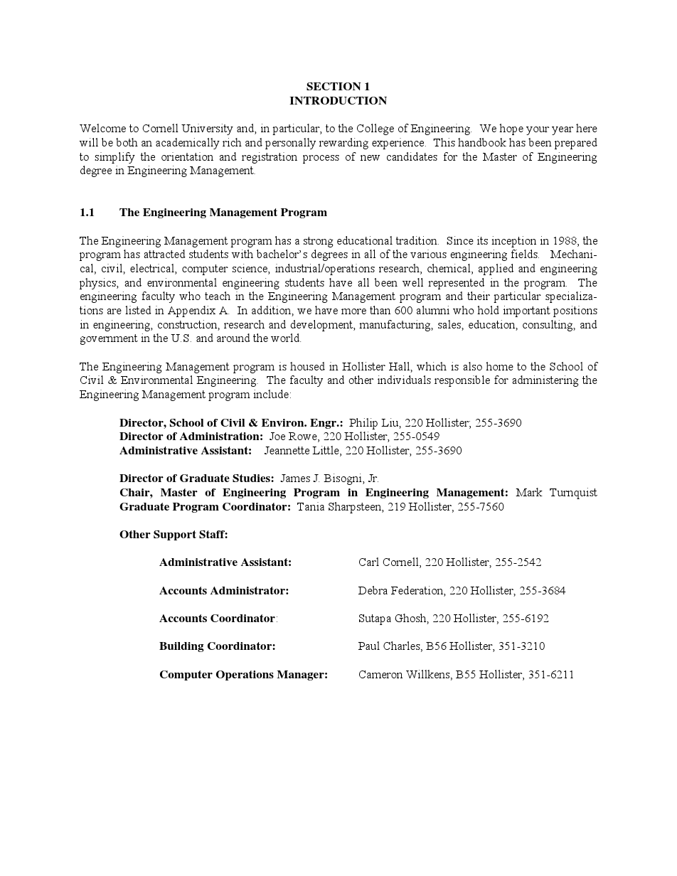 Dartmouth University, Master of Engineering in Engineering Management-Handbook-2012-13
