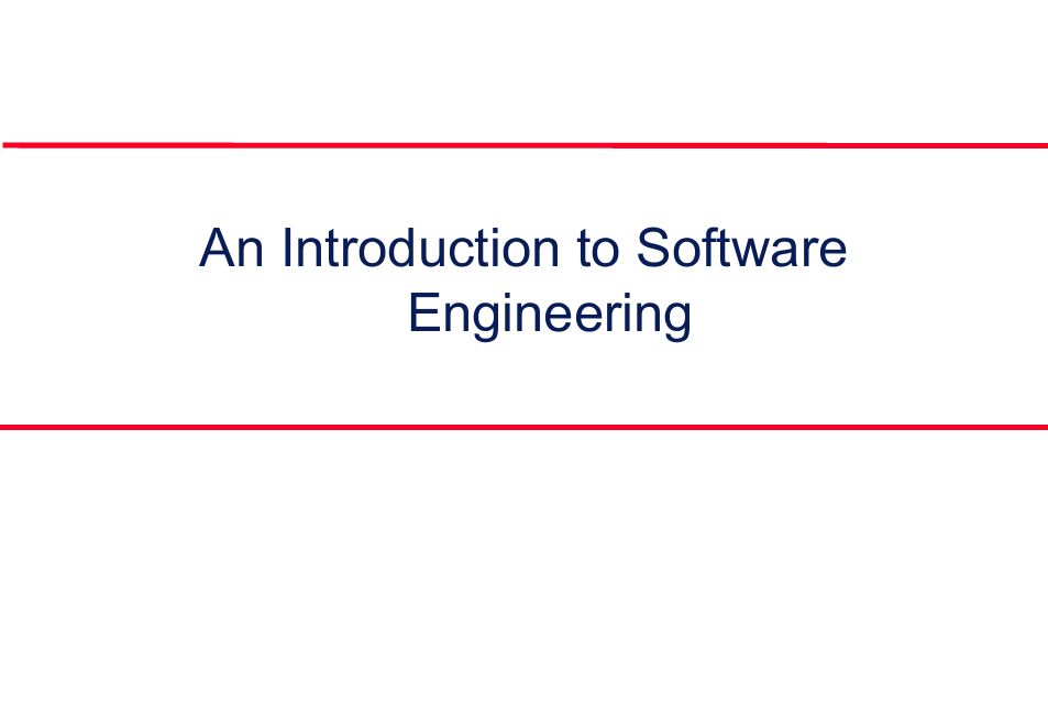 软件工程介绍--英文版