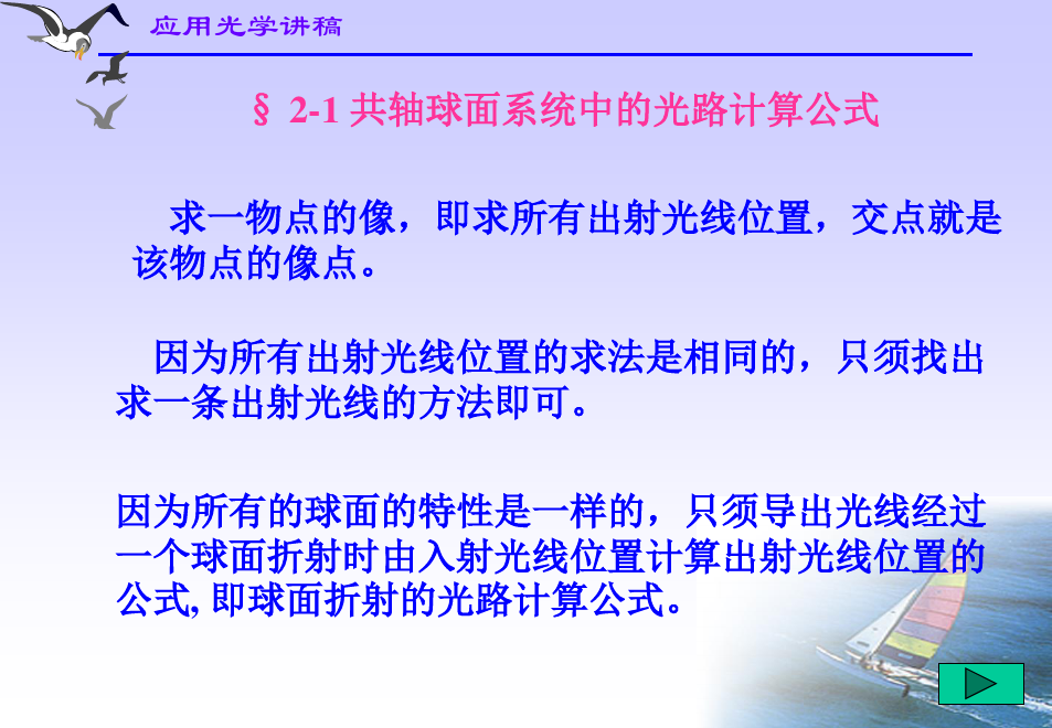 最新北京理工大学应用光学课件第二章课件PPT