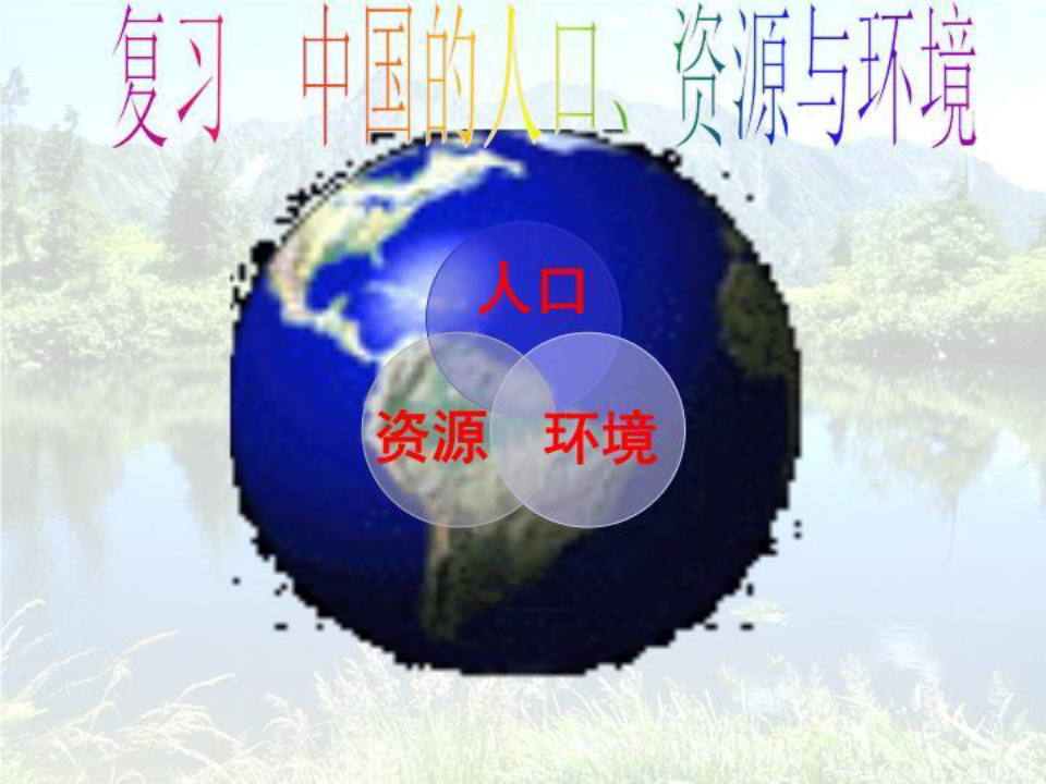 中国人口资源环境问题