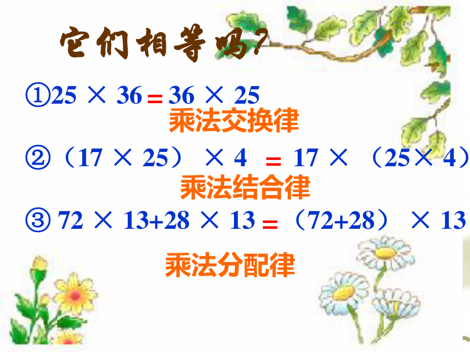 859整数乘法运算定律推广到分数乘法PPT课件