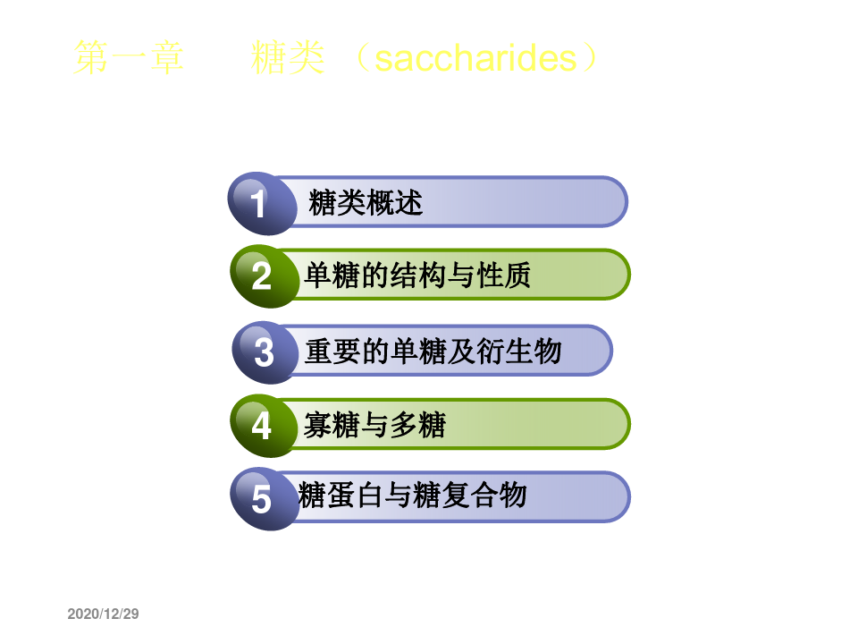 第一章      糖类 (saccharides)