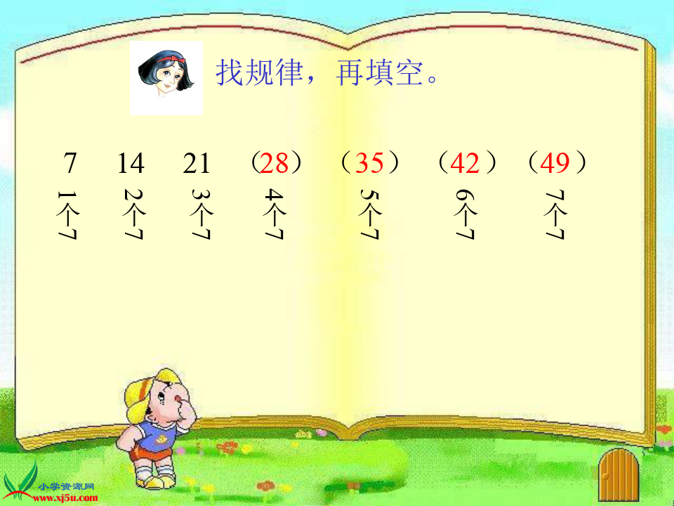 北京版数学二年级上册《7的乘法口诀》PPT课件