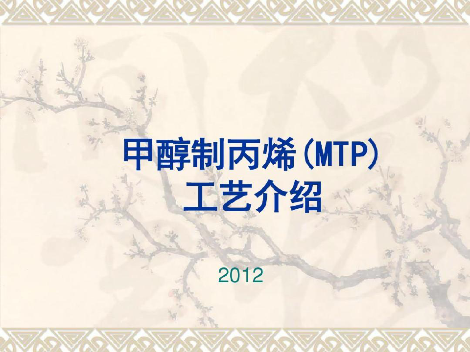 甲醇制丙烯(MTP)工艺介绍共36页文档