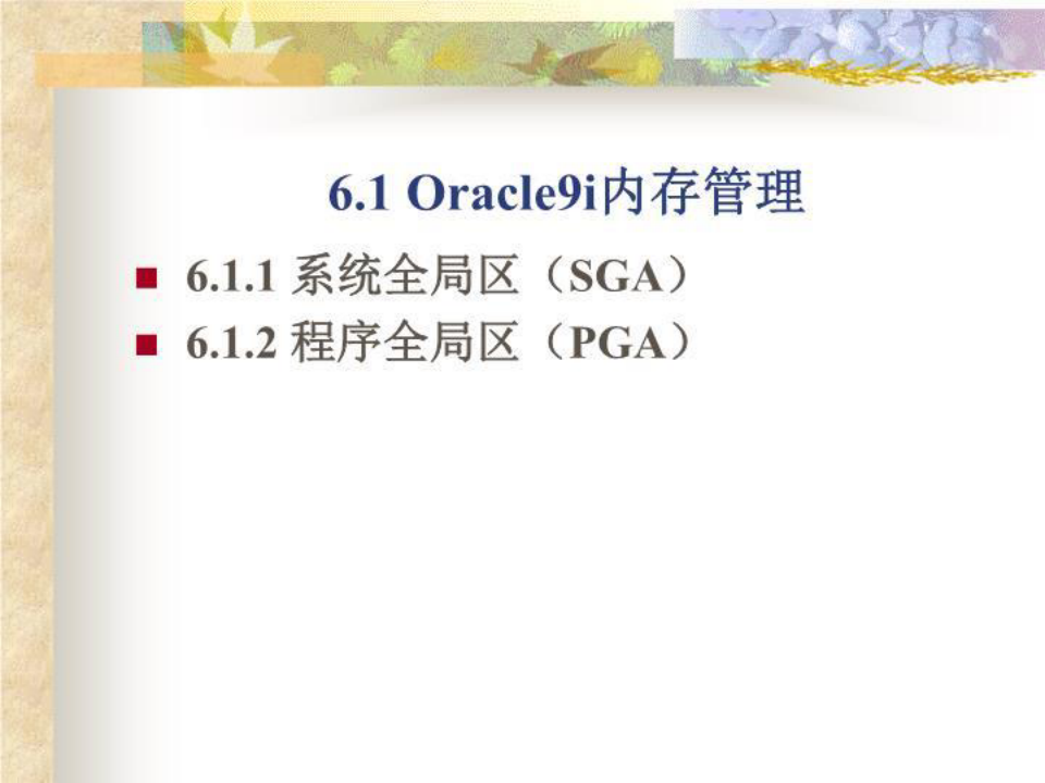 第六讲 Oracle数据库服务器例程