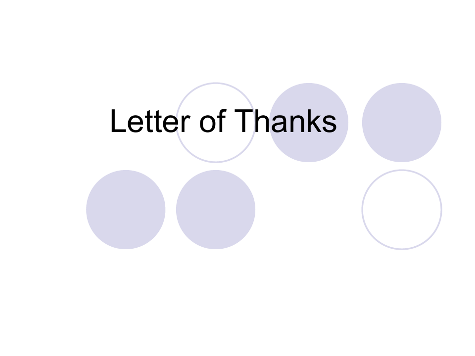 实用英语写作letter of thanks