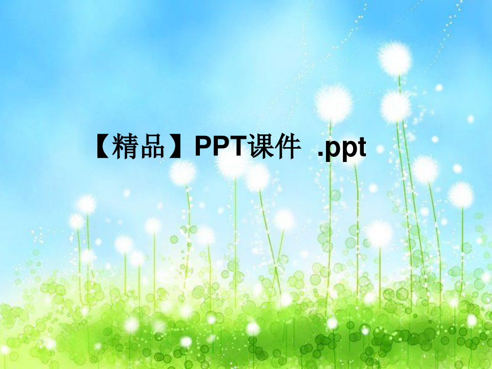 【精品】PPT课件  .ppt