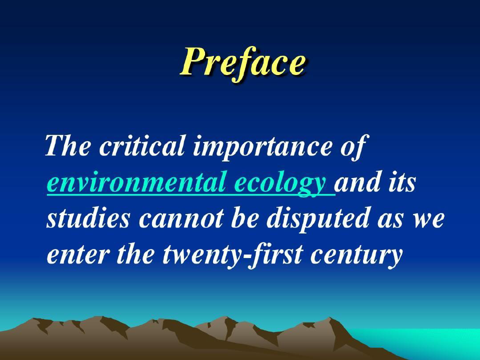 环境生态学 英文20页PPT