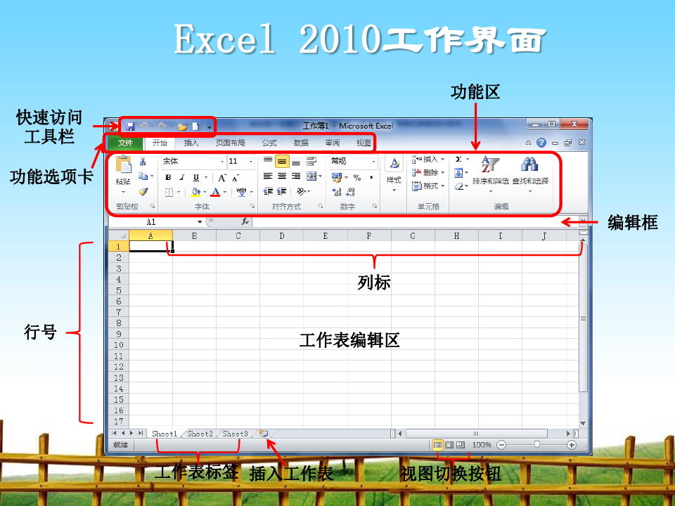 【最新】课件-初识Excel2010PPT