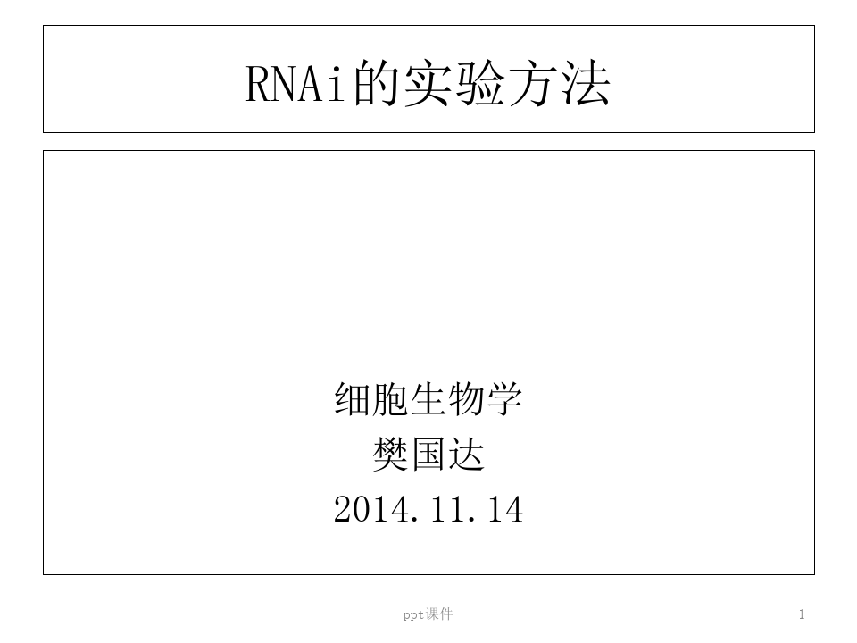 RNAi 技术原理  ppt课件